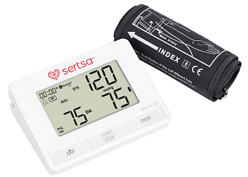 Автоматический тонометр на плечо для измерения артериального давления sertsa®/СЭРЦА Смарт (DBP-6173) с адаптером